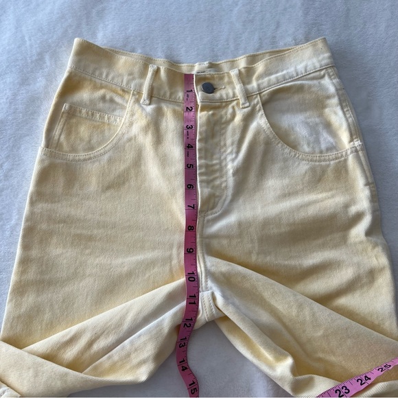 Roseanna Denim Straight Leg Jeans in Light Yellow - Picture 9 of 12